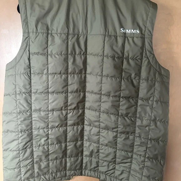 Simms Green and Orange Quilted Vest - Picture 2 of 3